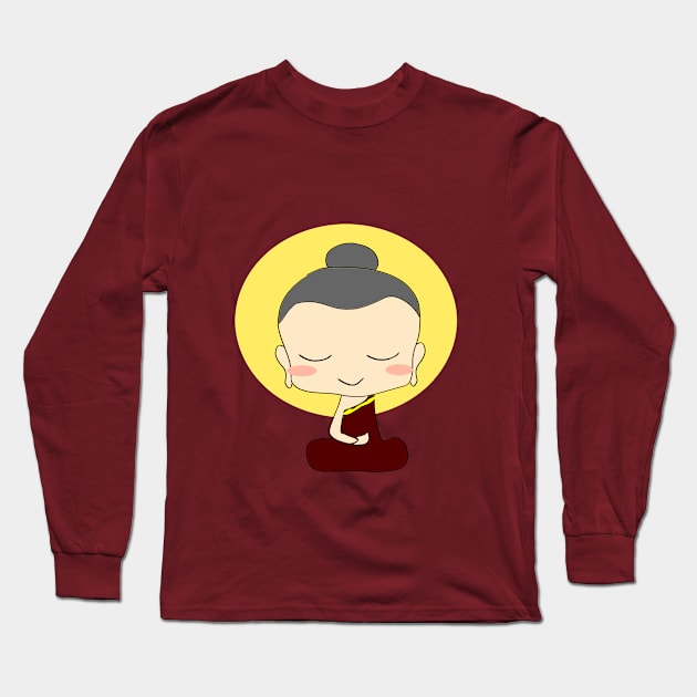 Cute Little Buddha Long Sleeve T-Shirt by TheFlopShop!